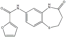 N-(4-oxo-3,5-dihydro-2H-1,5-benzothiazepin-7-yl)furan-2-carboxamide Structure