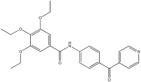 3,4,5-triethoxy-N-[4-(pyridine-4-carbonyl)phenyl]benzamide Structure