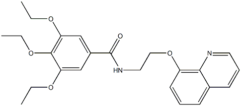 3,4,5-triethoxy-N-(2-quinolin-8-yloxyethyl)benzamide 化学構造式