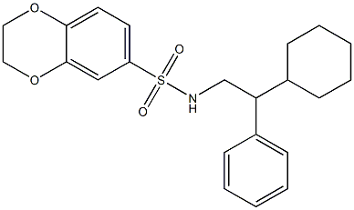 N-(2-cyclohexyl-2-phenylethyl)-2,3-dihydro-1,4-benzodioxine-6-sulfonamide