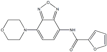 N-(4-morpholin-4-yl-2,1,3-benzoxadiazol-7-yl)furan-2-carboxamide 化学構造式