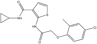  2-[[2-(4-chloro-2-methylphenoxy)acetyl]amino]-N-cyclopropylthiophene-3-carboxamide