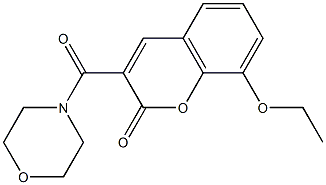 8-ethoxy-3-(morpholine-4-carbonyl)chromen-2-one Structure