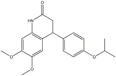 6,7-dimethoxy-4-(4-propan-2-yloxyphenyl)-3,4-dihydro-1H-quinolin-2-one Structure