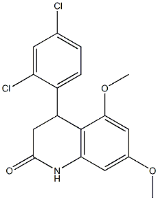 4-(2,4-dichlorophenyl)-5,7-dimethoxy-3,4-dihydro-1H-quinolin-2-one Structure