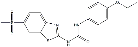 1-(4-ethoxyphenyl)-3-(6-methylsulfonyl-1,3-benzothiazol-2-yl)urea 化学構造式
