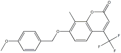 7-[(4-methoxyphenyl)methoxy]-8-methyl-4-(trifluoromethyl)chromen-2-one Structure