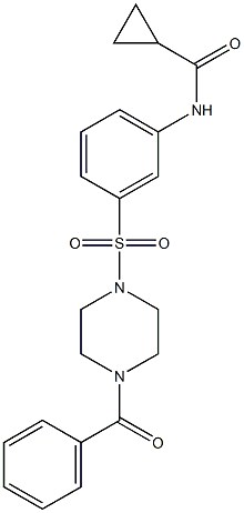 N-[3-(4-benzoylpiperazin-1-yl)sulfonylphenyl]cyclopropanecarboxamide 结构式