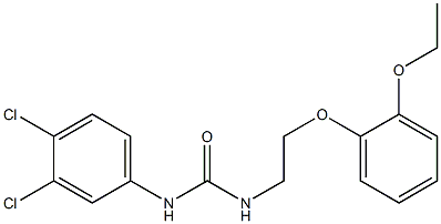 1-(3,4-dichlorophenyl)-3-[2-(2-ethoxyphenoxy)ethyl]urea Struktur