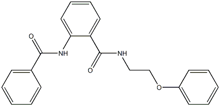 2-benzamido-N-(2-phenoxyethyl)benzamide 化学構造式