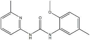 1-(2-methoxy-5-methylphenyl)-3-(6-methylpyridin-2-yl)urea Struktur