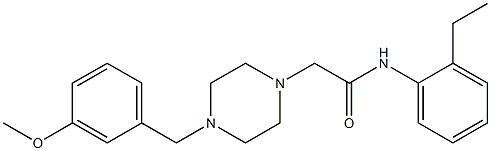 N-(2-ethylphenyl)-2-[4-[(3-methoxyphenyl)methyl]piperazin-1-yl]acetamide Struktur