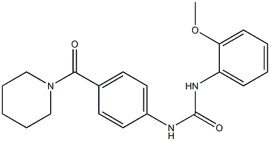 1-(2-methoxyphenyl)-3-[4-(piperidine-1-carbonyl)phenyl]urea 化学構造式