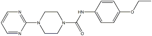 N-(4-ethoxyphenyl)-4-pyrimidin-2-ylpiperazine-1-carboxamide Struktur