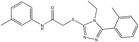 2-[[4-ethyl-5-(2-methylphenyl)-1,2,4-triazol-3-yl]sulfanyl]-N-(3-methylphenyl)acetamide Structure