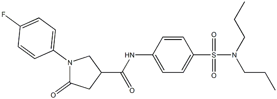 N-[4-(dipropylsulfamoyl)phenyl]-1-(4-fluorophenyl)-5-oxopyrrolidine-3-carboxamide Structure