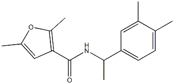 N-[1-(3,4-dimethylphenyl)ethyl]-2,5-dimethylfuran-3-carboxamide 结构式