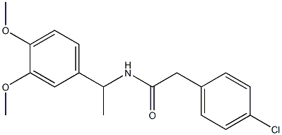 2-(4-chlorophenyl)-N-[1-(3,4-dimethoxyphenyl)ethyl]acetamide Structure