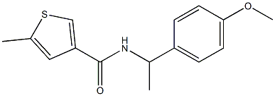 N-[1-(4-methoxyphenyl)ethyl]-5-methylthiophene-3-carboxamide Struktur