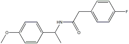 2-(4-fluorophenyl)-N-[1-(4-methoxyphenyl)ethyl]acetamide Structure