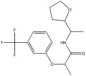 N-[1-(oxolan-2-yl)ethyl]-2-[3-(trifluoromethyl)phenoxy]propanamide 结构式