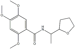2,4,5-trimethoxy-N-[1-(oxolan-2-yl)ethyl]benzamide Struktur