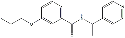 3-propoxy-N-(1-pyridin-4-ylethyl)benzamide Structure