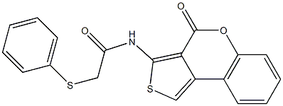 N-(4-oxothieno[3,4-c]chromen-3-yl)-2-phenylsulfanylacetamide Structure