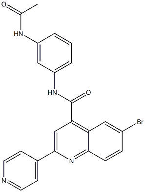  N-(3-acetamidophenyl)-6-bromo-2-pyridin-4-ylquinoline-4-carboxamide