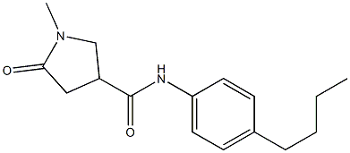 N-(4-butylphenyl)-1-methyl-5-oxopyrrolidine-3-carboxamide Struktur