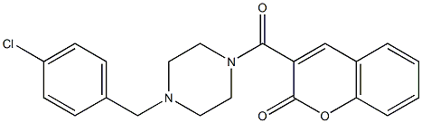 3-[4-[(4-chlorophenyl)methyl]piperazine-1-carbonyl]chromen-2-one Structure