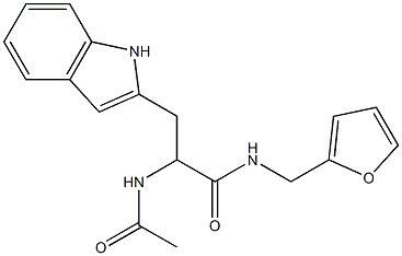 2-acetamido-N-(furan-2-ylmethyl)-3-(1H-indol-2-yl)propanamide Struktur