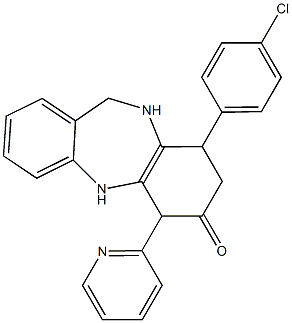 9-(4-chlorophenyl)-6-pyridin-2-yl-5,6,8,9,10,11-hexahydrobenzo[b][1,4]benzodiazepin-7-one