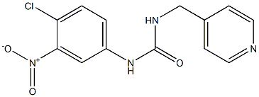 1-(4-chloro-3-nitrophenyl)-3-(pyridin-4-ylmethyl)urea Struktur