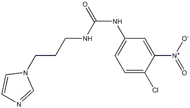 1-(4-chloro-3-nitrophenyl)-3-(3-imidazol-1-ylpropyl)urea Structure