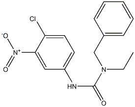 1-benzyl-3-(4-chloro-3-nitrophenyl)-1-ethylurea Struktur