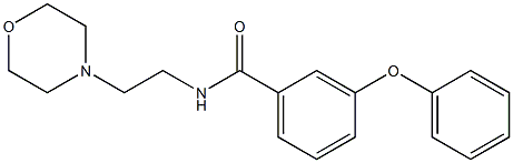 N-(2-morpholin-4-ylethyl)-3-phenoxybenzamide 化学構造式