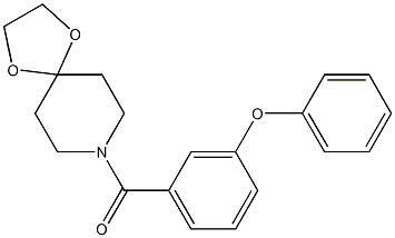 1,4-dioxa-8-azaspiro[4.5]decan-8-yl-(3-phenoxyphenyl)methanone Structure