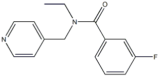 N-ethyl-3-fluoro-N-(pyridin-4-ylmethyl)benzamide,,结构式