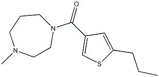 (4-methyl-1,4-diazepan-1-yl)-(5-propylthiophen-3-yl)methanone Structure