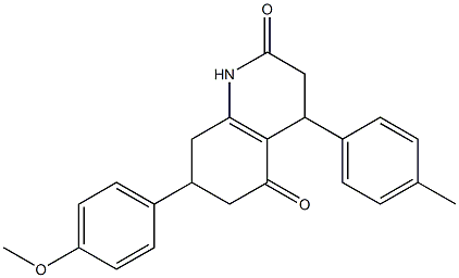 7-(4-methoxyphenyl)-4-(4-methylphenyl)-1,3,4,6,7,8-hexahydroquinoline-2,5-dione Structure