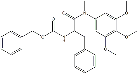 benzyl N-[1-oxo-3-phenyl-1-[(3,4,5-trimethoxyphenyl)methylamino]propan-2-yl]carbamate,,结构式