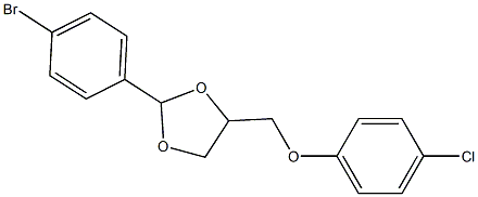 2-(4-bromophenyl)-4-[(4-chlorophenoxy)methyl]-1,3-dioxolane Structure