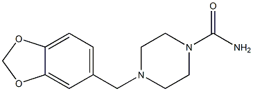 4-(1,3-benzodioxol-5-ylmethyl)piperazine-1-carboxamide,,结构式