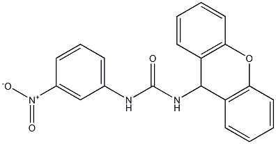 1-(3-nitrophenyl)-3-(9H-xanthen-9-yl)urea Struktur