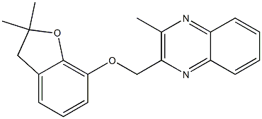 2-[(2,2-dimethyl-3H-1-benzofuran-7-yl)oxymethyl]-3-methylquinoxaline Structure