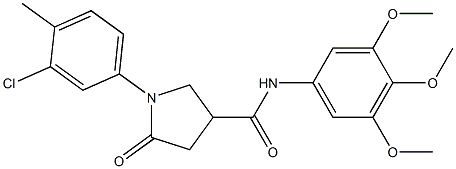 1-(3-chloro-4-methylphenyl)-5-oxo-N-(3,4,5-trimethoxyphenyl)pyrrolidine-3-carboxamide Structure