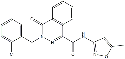3-[(2-chlorophenyl)methyl]-N-(5-methyl-1,2-oxazol-3-yl)-4-oxophthalazine-1-carboxamide Structure