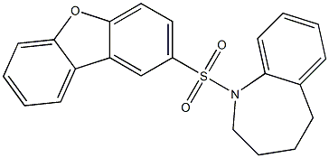 1-dibenzofuran-2-ylsulfonyl-2,3,4,5-tetrahydro-1-benzazepine,,结构式