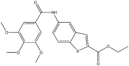 ethyl 5-[(3,4,5-trimethoxybenzoyl)amino]-1-benzothiophene-2-carboxylate Struktur